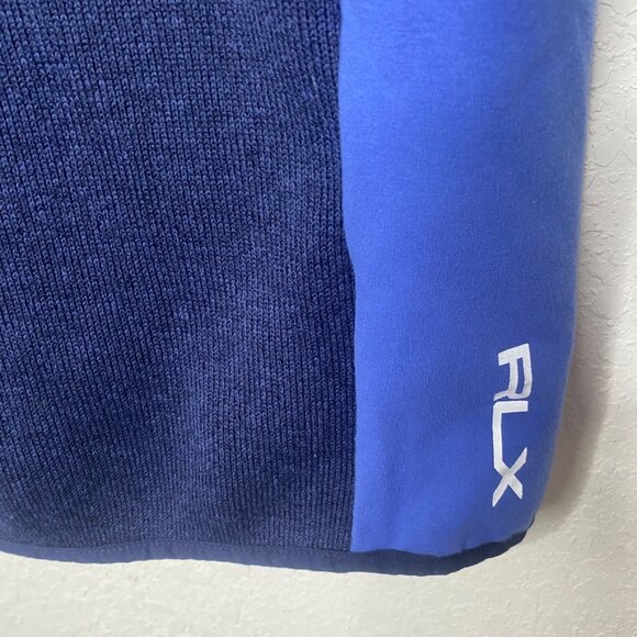 RLX Ralph Lauren Fleece Golf Vest Mens XL Blue & Navy Full Zip Pockets‎ - Picture 4 of 8